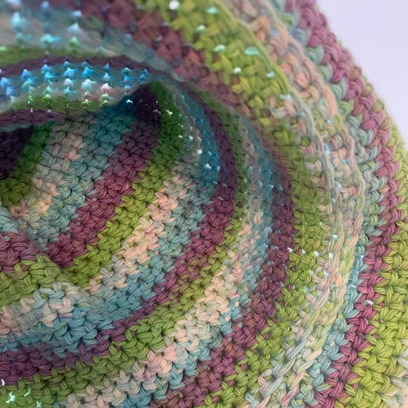 Crochet Striped Bucket Hat Handmade - Picture 8 of 8